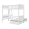 Alaterre Furniture Arlington Solid Wood Twin Loft Bed w/Underneath Desk, Fold-Out Futon, and Climb-Up Ladder, White ANAT11WH - alternate 9